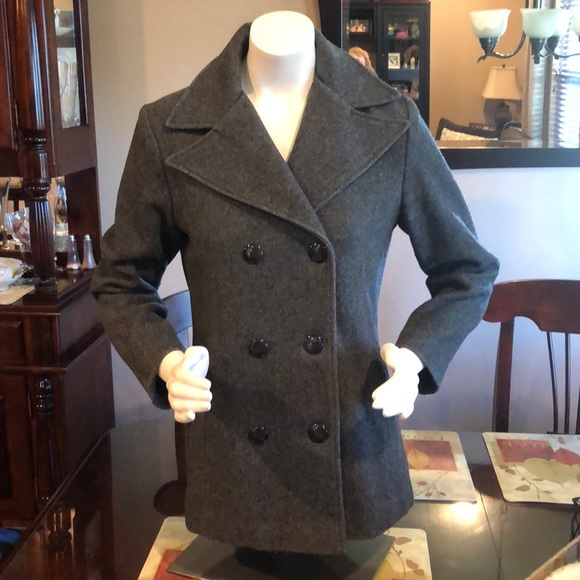 Steve Madden Grey Wool Pea Coat - Picture 2 of 7